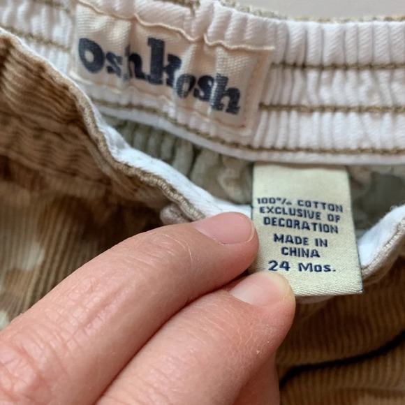 Oshkosh - 24 month/2T, tan camo corduroy pants - Picture 6 of 6